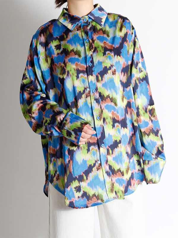 プリントオーバーシャツ