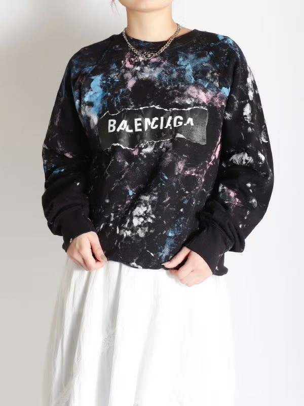 【BLACK SCORE】グラフィックペイントスウェット