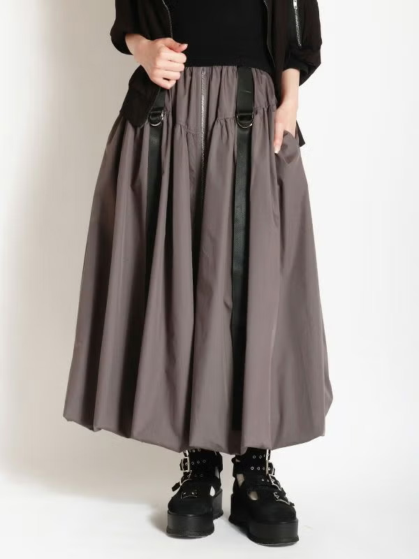 フロントジップバルーンロングスカート