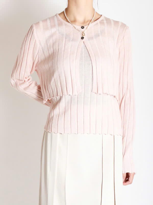 アンサンブルレイヤードニット