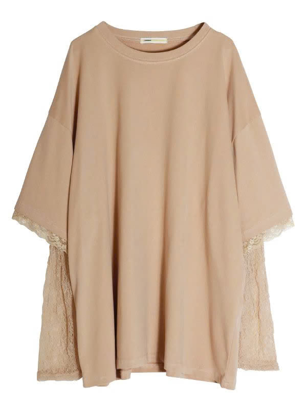 レースレイヤードロングスリーブTシャツ