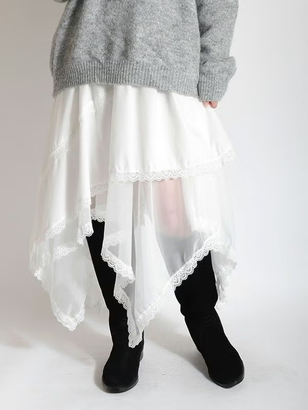 レースヘムラインスカート