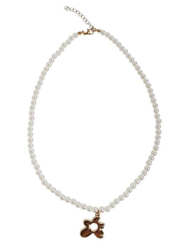 フラワーモチーフパールビーズネックレス | COQULE Online Shop