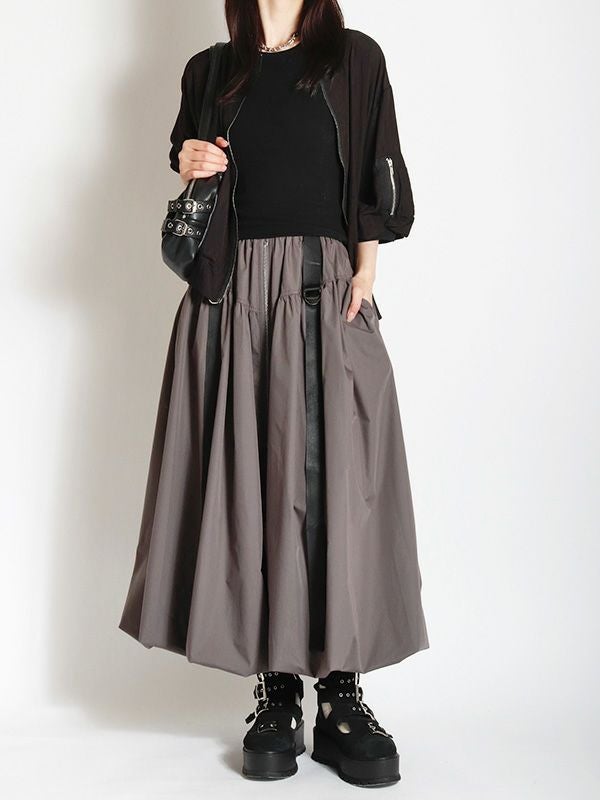 フロントジップバルーンロングスカート | COQULE Online Shop