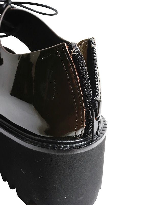 ひろまめ ALL BLACK】エナメルレザーシューズ | COQULE Online Shop