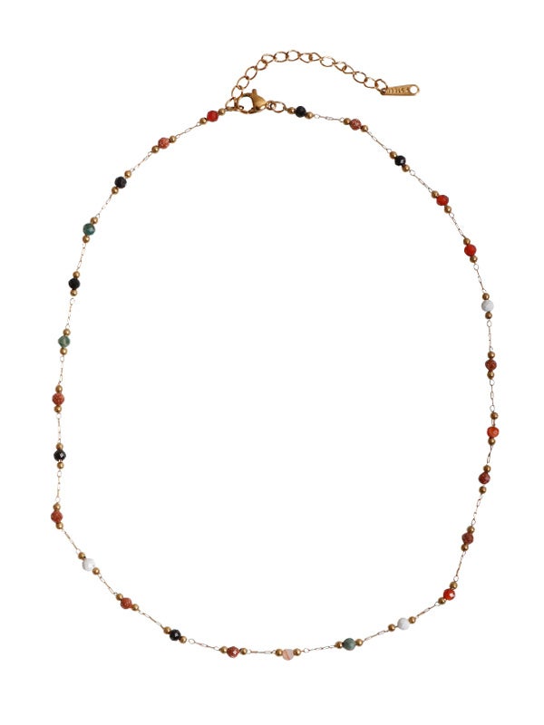 カラフルビーズストーンネックレス | COQULE Online Shop