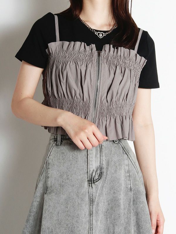 シャーリングビスチェ | COQULE Online Shop