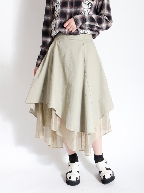 アシンメトリーフレアスカート | COQULE Online Shop