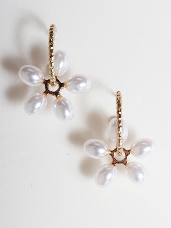 フラワーパールビーズピアス | COQULE Online Shop