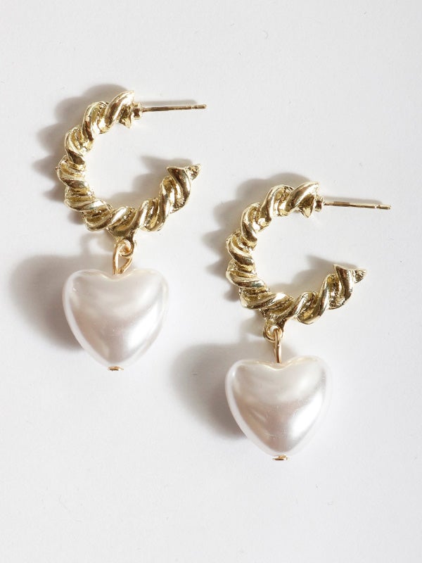 ハートパールピアス | COQULE Online Shop