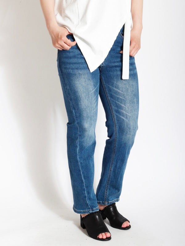 ウォッシュ加工ラインデニムパンツ | COQULE Online Shop