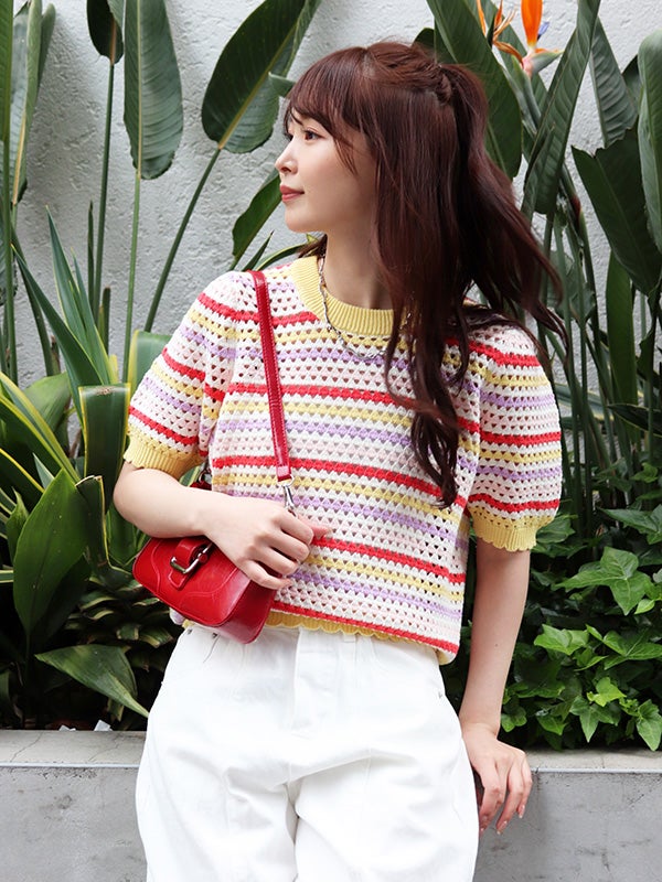 NUMPH】カラフル ハーフスリーブニット | COQULE Online Shop