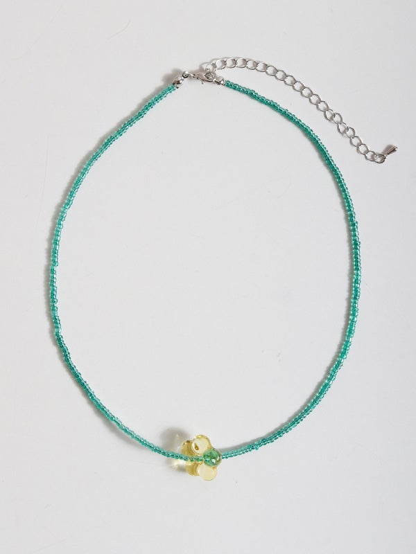 クリアフラワービーズネックレス | COQULE Online Shop