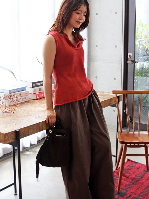 ワイドシルエットギャザーパンツ | COQULE Online Shop