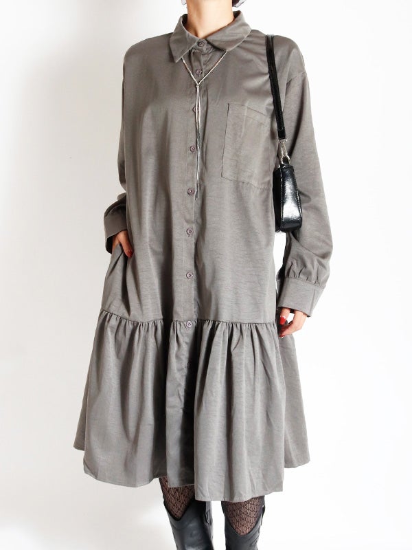 ティアードデザインシャツワンピース | COQULE Online Shop