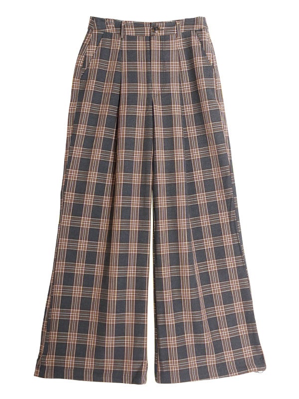 NUMPH】チェック柄ワイドパンツ | COQULE Online Shop